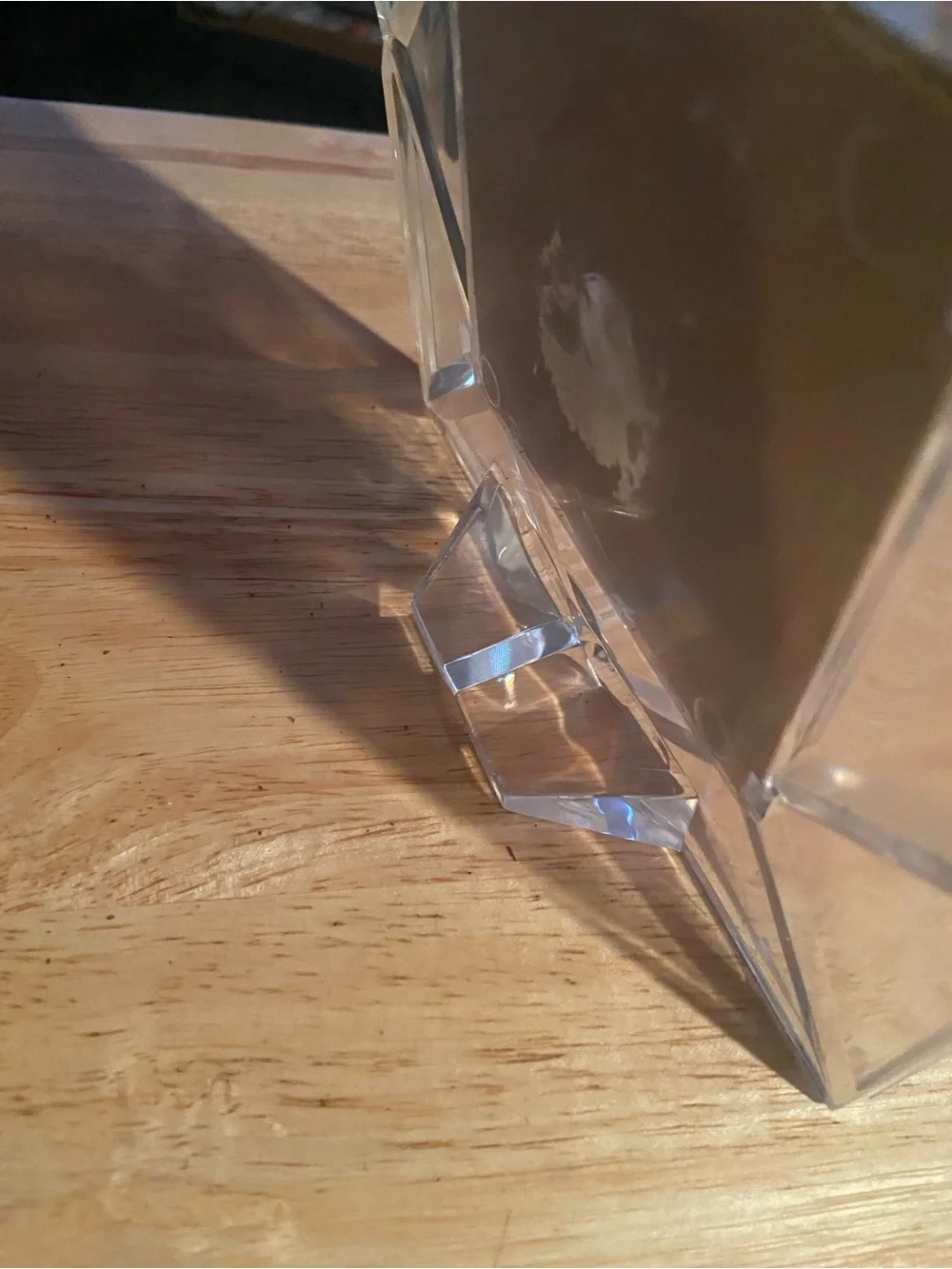 Clear lucite Photo Frame 6 x 6